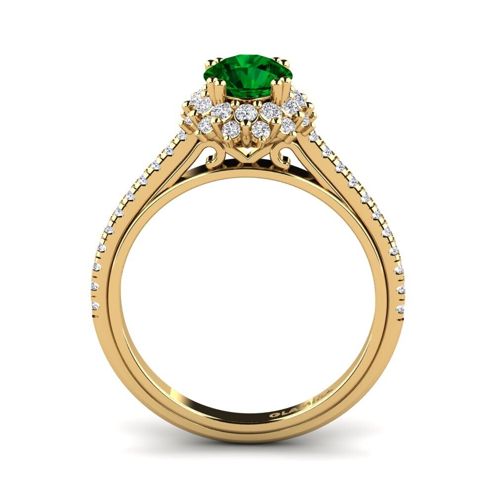Green Zirconia Engagement Ring Daffney 0.8 crt
