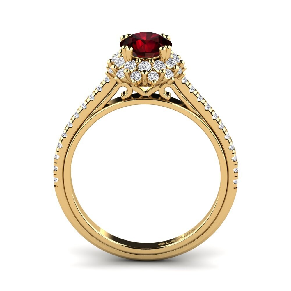 Garnet Engagement Ring Daffney 0.8 crt