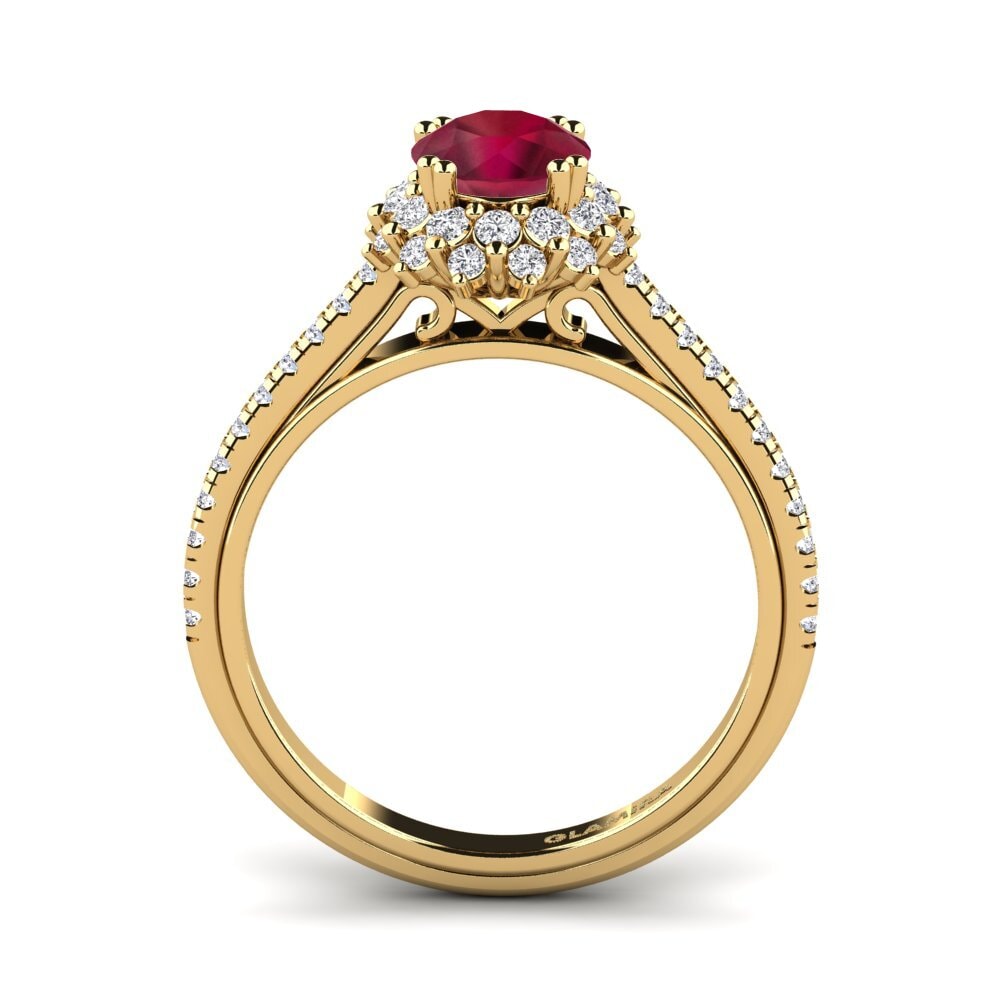 Rubis Bague de fiançailles Daffney 0.8 crt