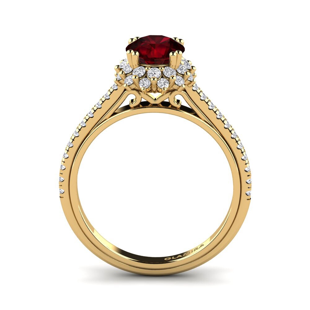 Garnet Engagement Ring Daffney 1.0 crt