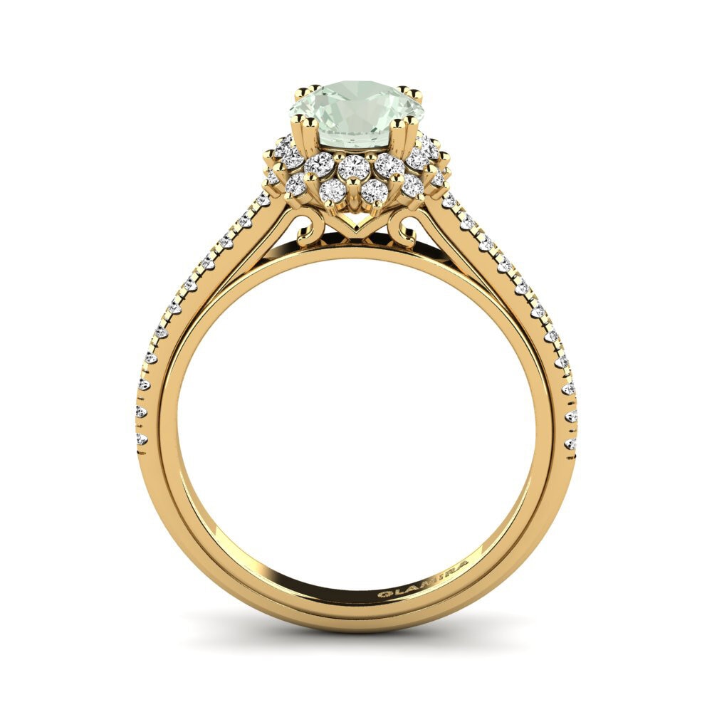 Amatista verde Anillo de compromiso Daffney 1.0 crt