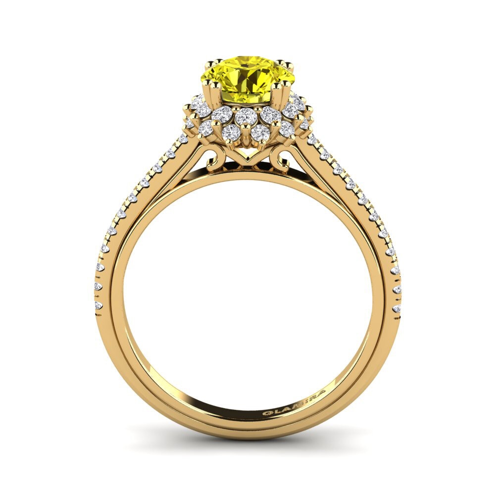 Yellow Diamond Engagement Ring Daffney 1.0 crt
