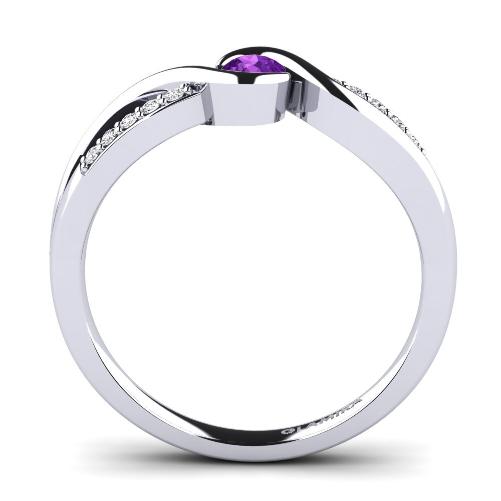 Amethyst Engagement Ring Dahlia