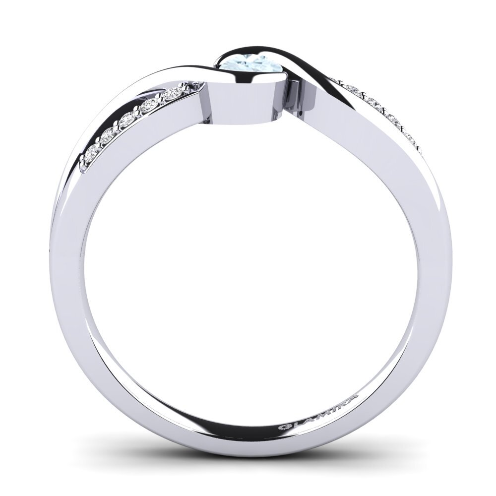 Aquamarine Engagement Ring Dahlia