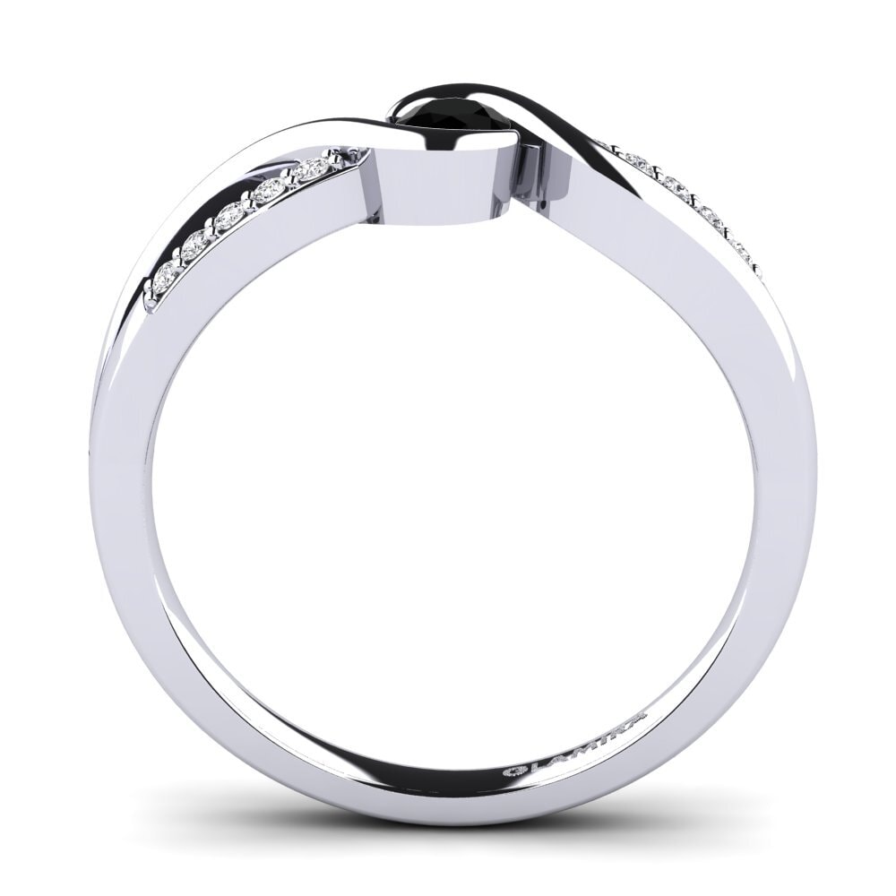 Black Onyx Engagement Ring Dahlia