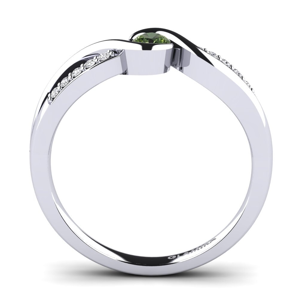 Green Sapphire Engagement Ring Dahlia