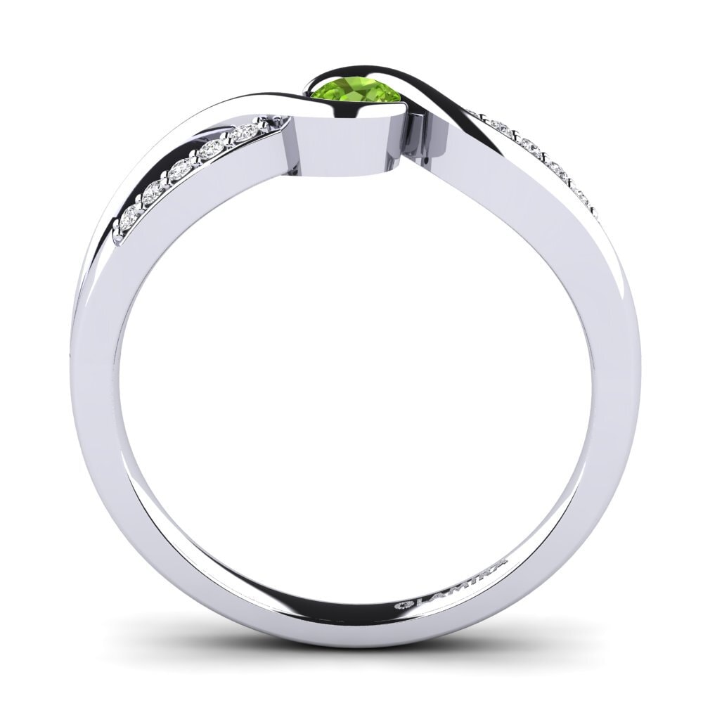 Peridot Engagement Ring Dahlia