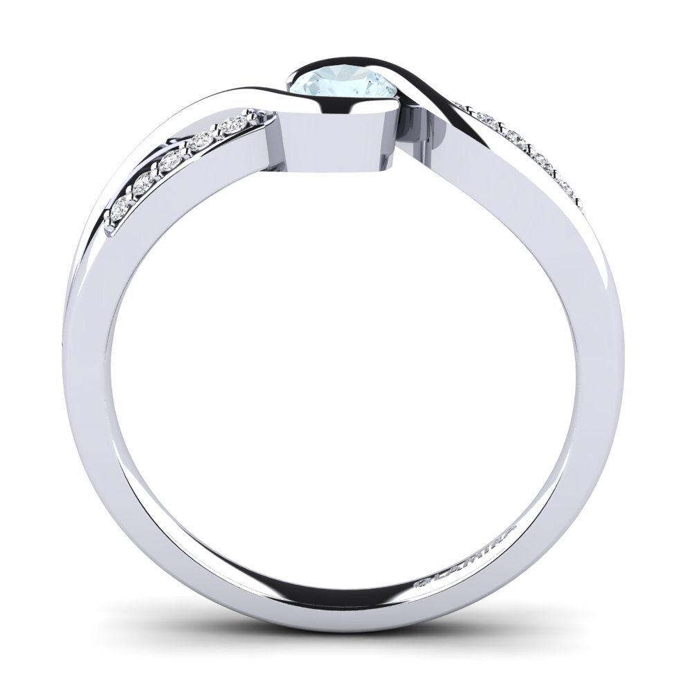 Aquamarine Engagement Ring Dahlia 0.25 crt