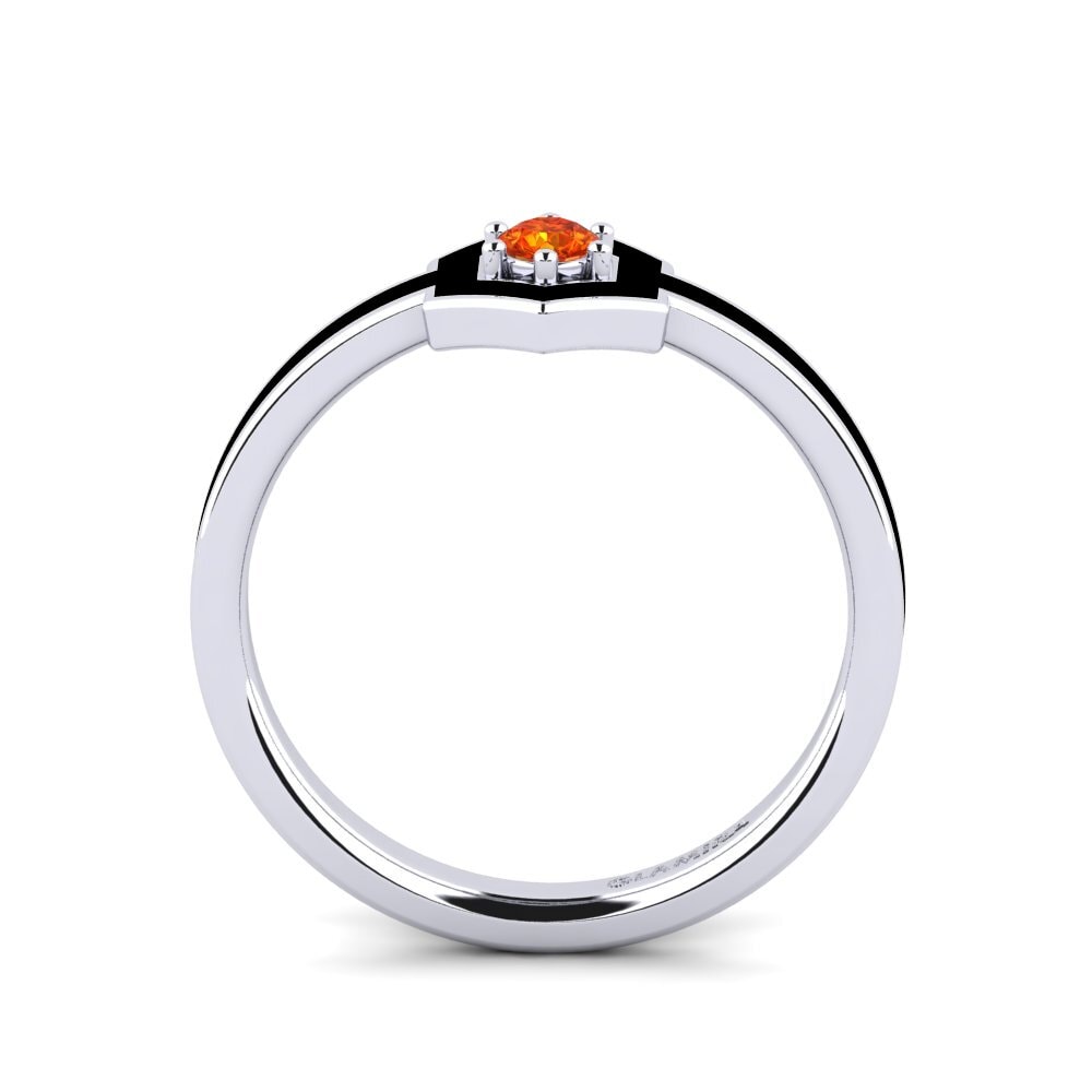 Orangefarbener Saphir Ring Desierto