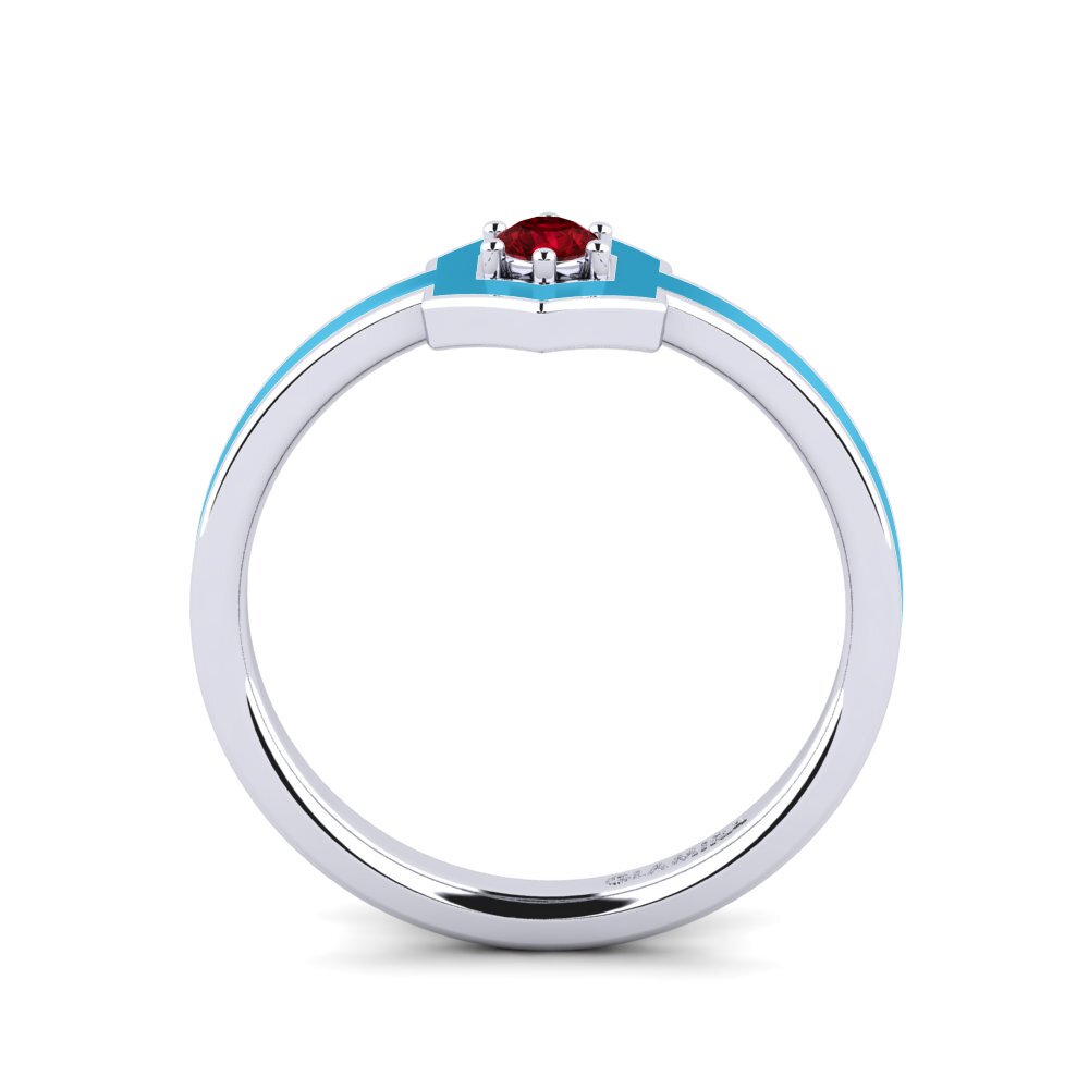 Roter Zirkonia Ring Desierto