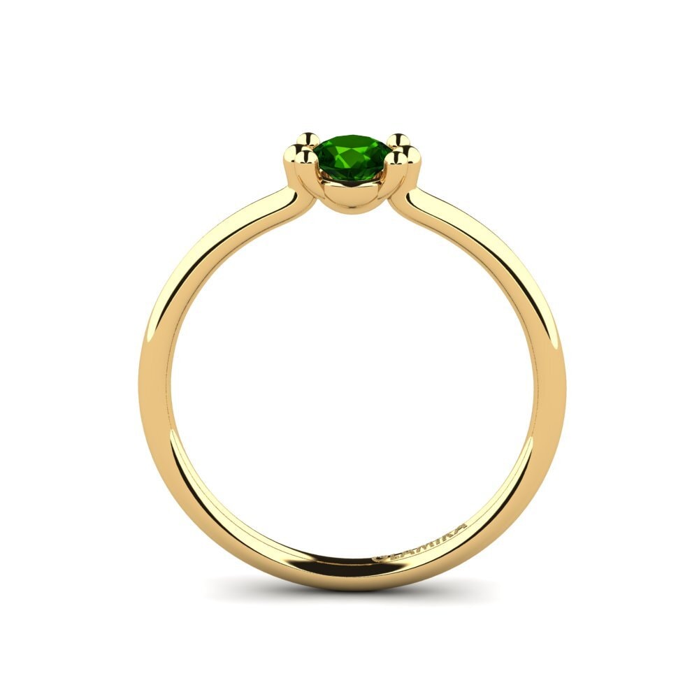 14ct Yellow Gold Green Tourmaline Women's Ring Dorotea