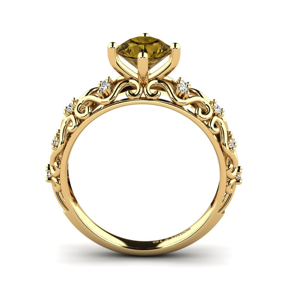 Circón Marrón Anillo de compromiso Ebba
