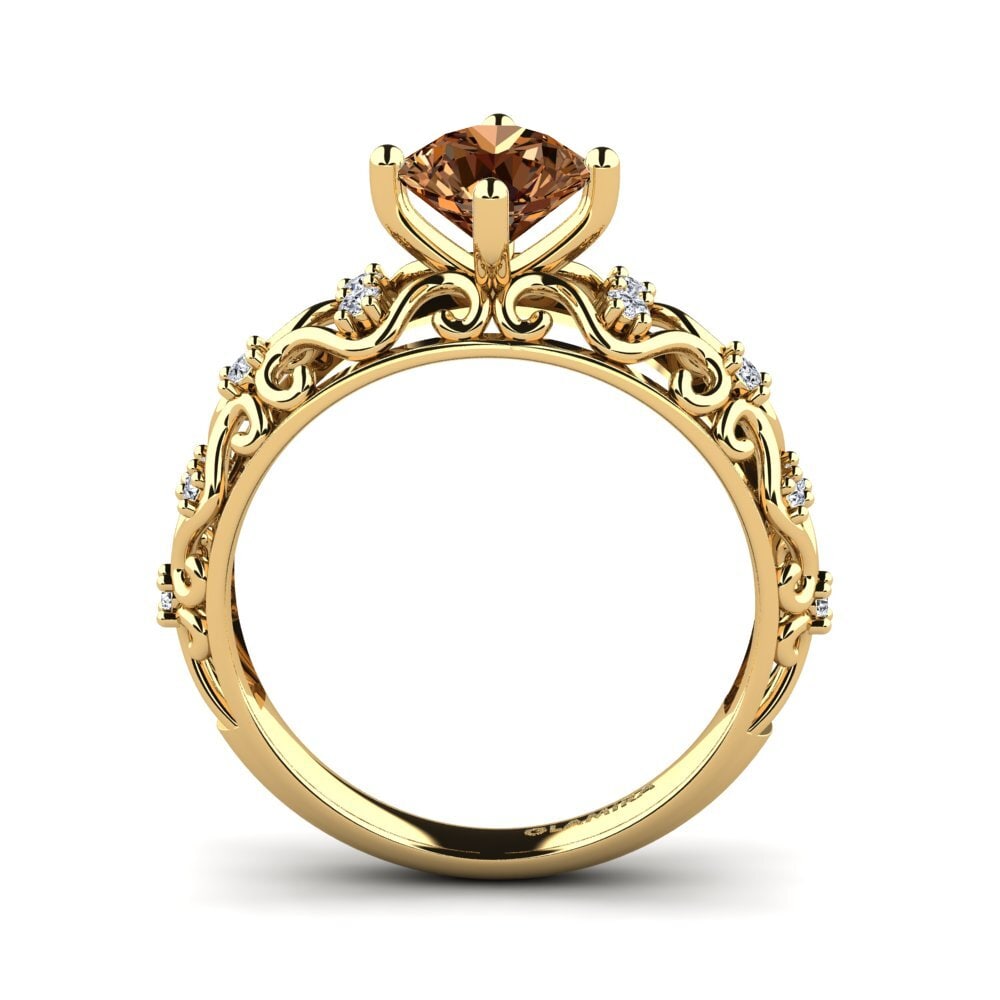 Brown Diamond Engagement Ring Ebba
