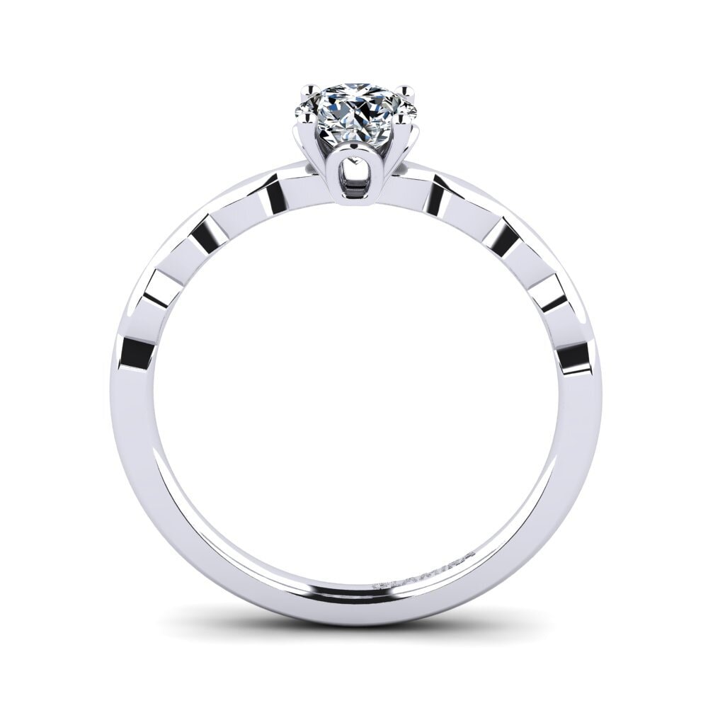 950 Platin Zirkonia Verlobungsring Effie 0.5 crt