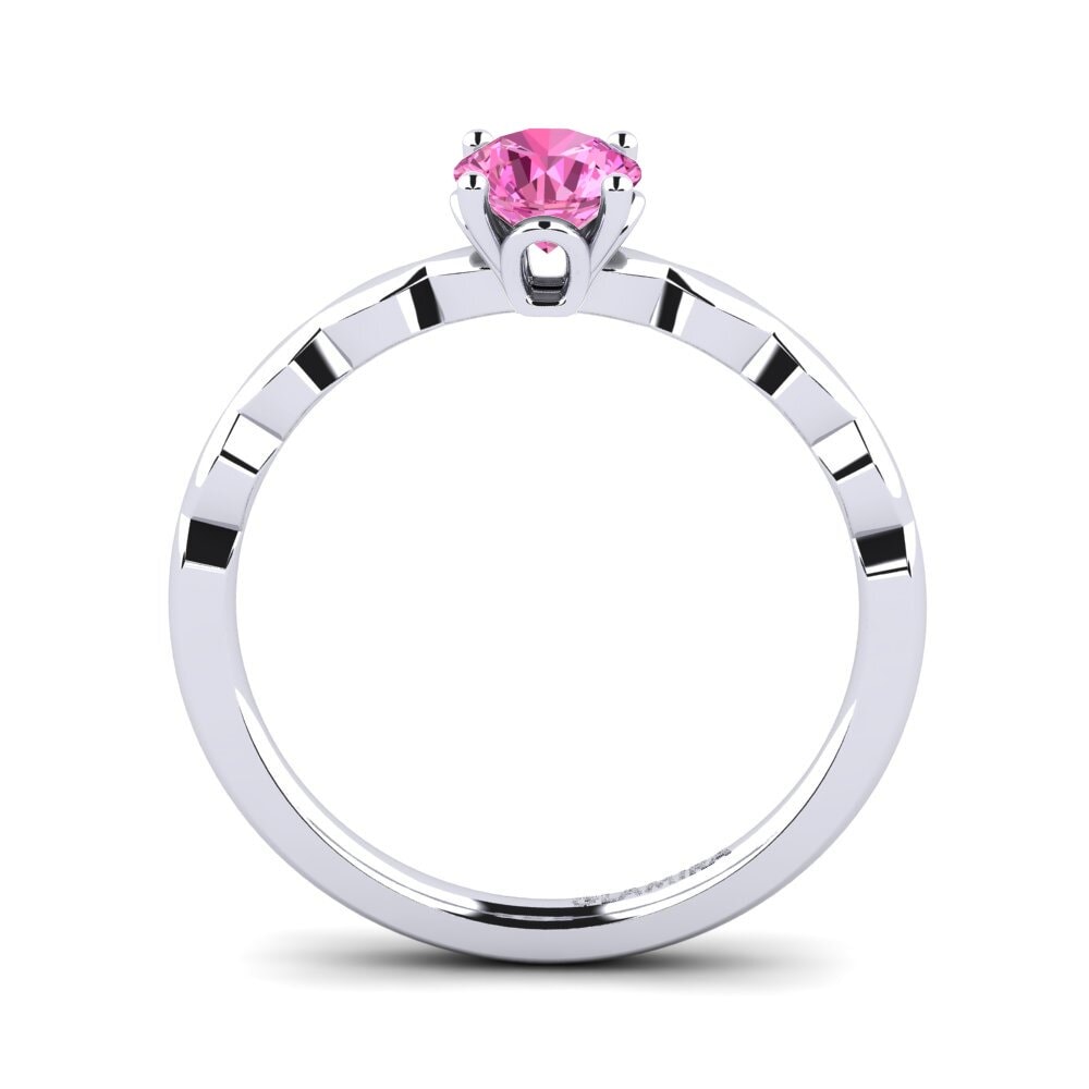 粉色黃玉 訂婚戒指 Effie 0.5 crt