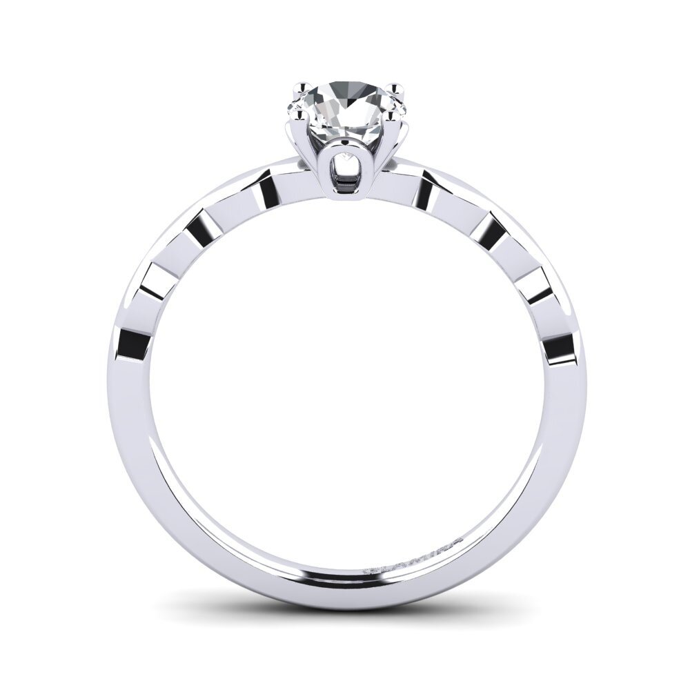 Weißer Zirkon Verlobungsring Effie 0.5 crt