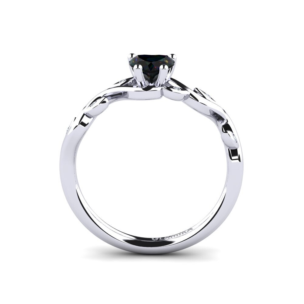Black Opal Engagement Ring Efrata