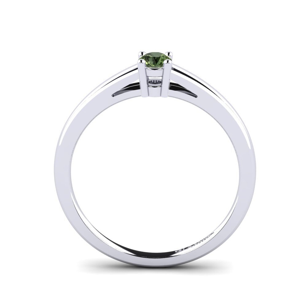 Zafiro Verde Anillo de compromiso Ellie 0.16crt