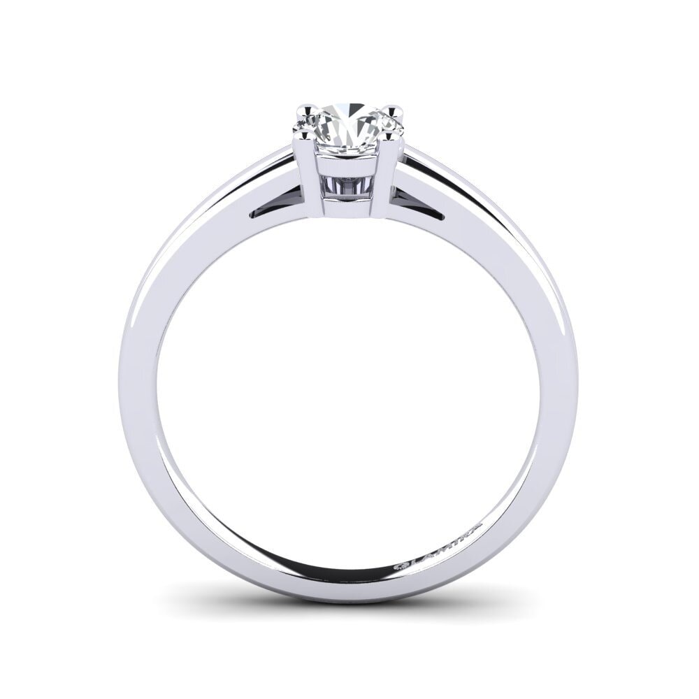 Weißer Zirkon Verlobungsring Ellie 0.5crt