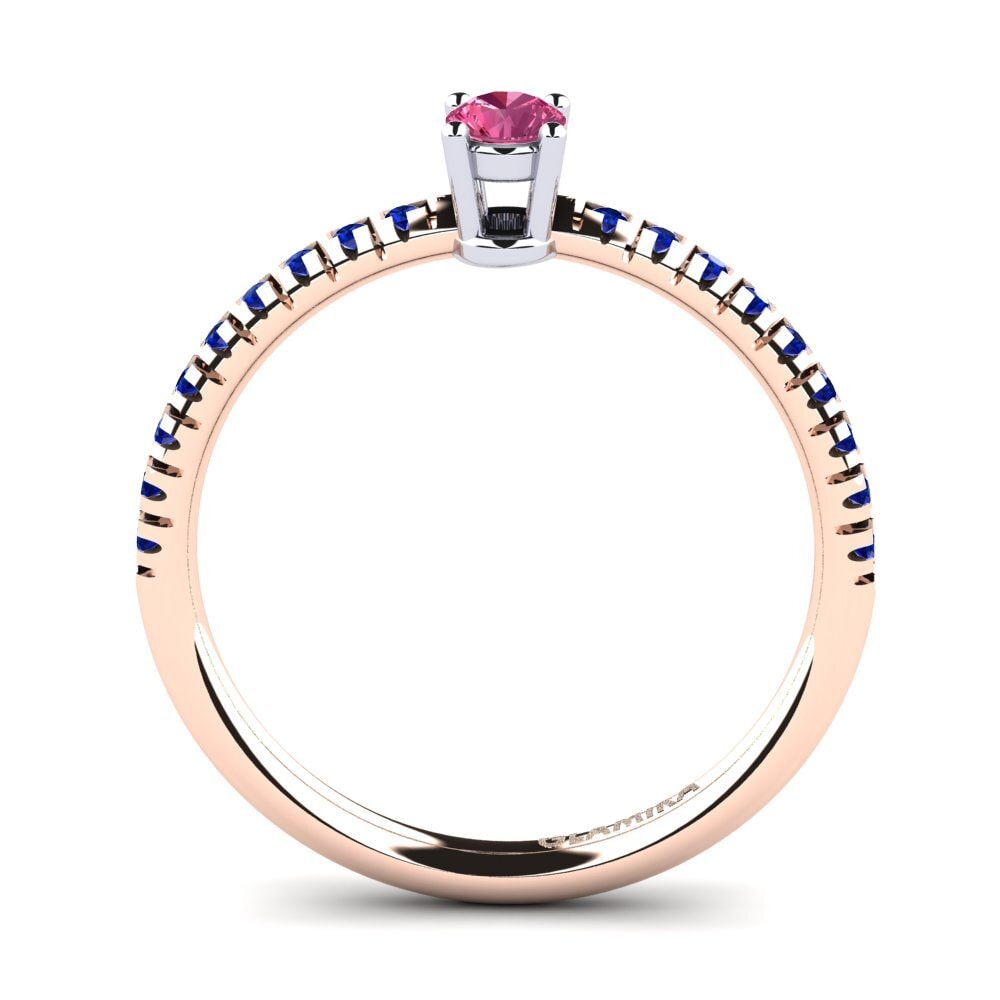 14k Rose & White Gold Engagement Ring Empire