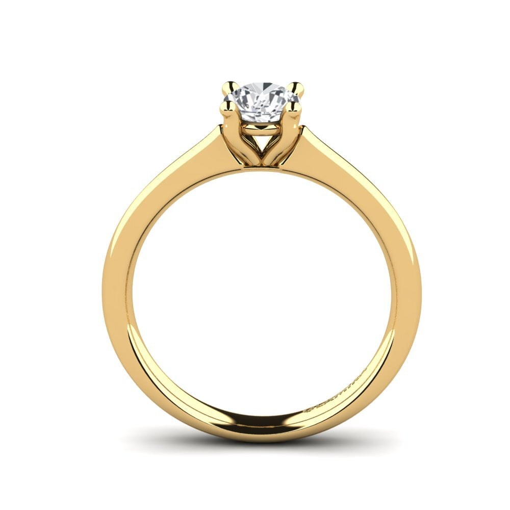 Weißer Zirkon Verlobungsring Ersilia 0.5 crt