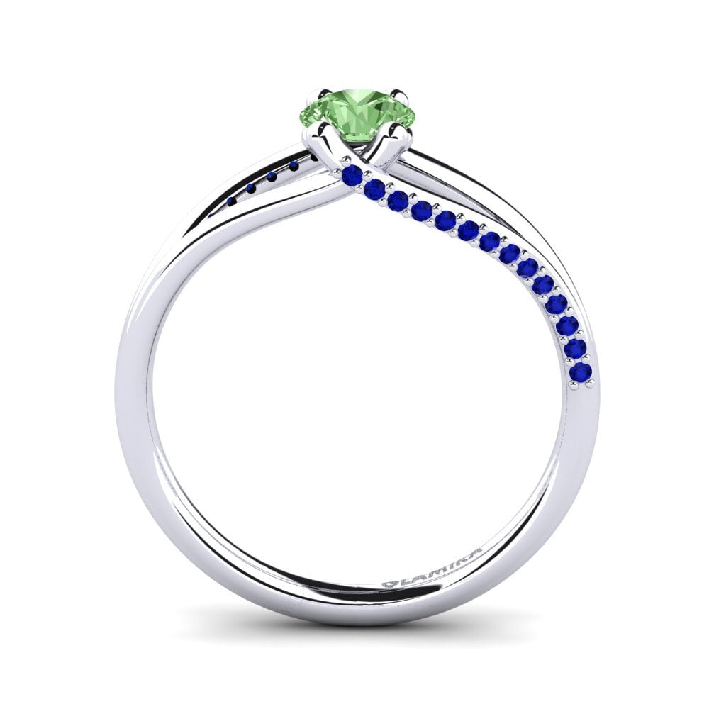 Green Diamond Engagement Ring Franny