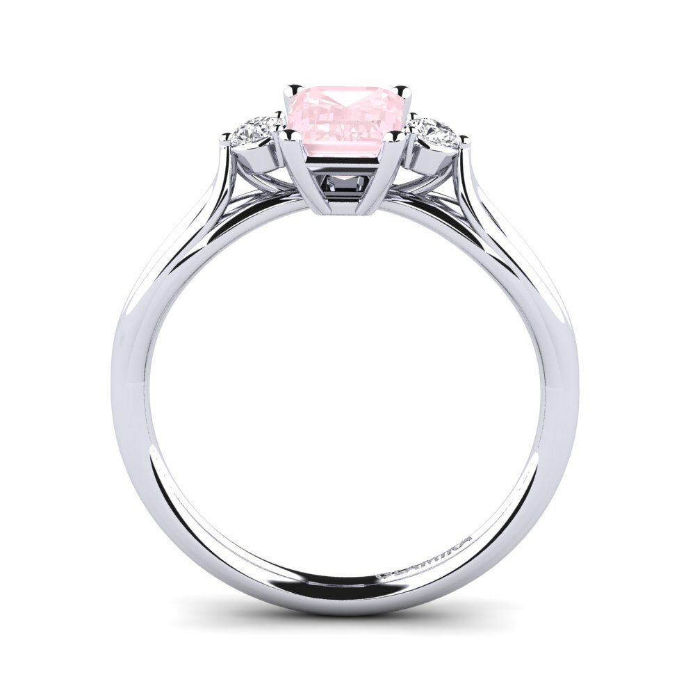 Quartz Rose Bague de fiançailles Gaynelle