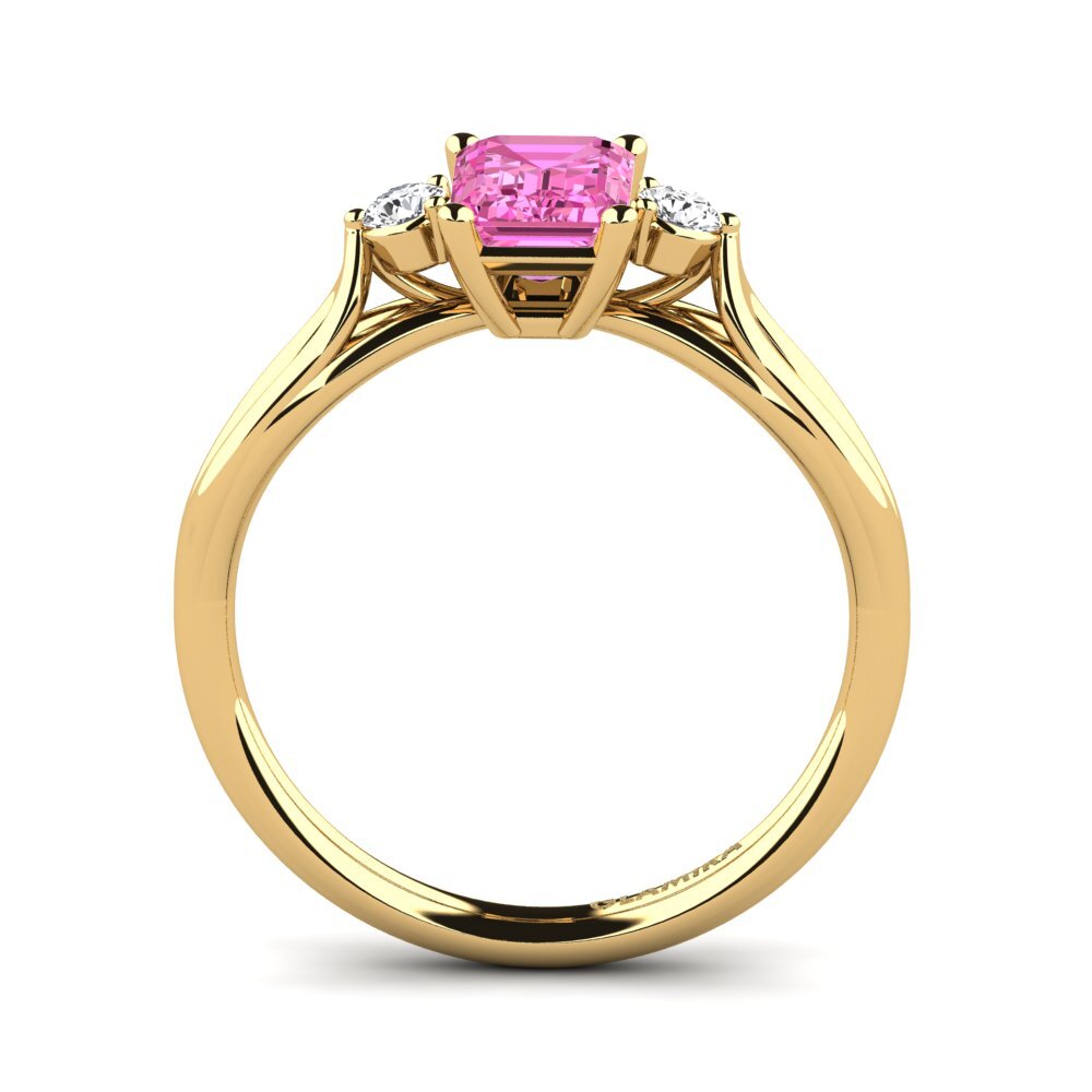 14k Oro Amarillo Anillo de compromiso Gaynelle