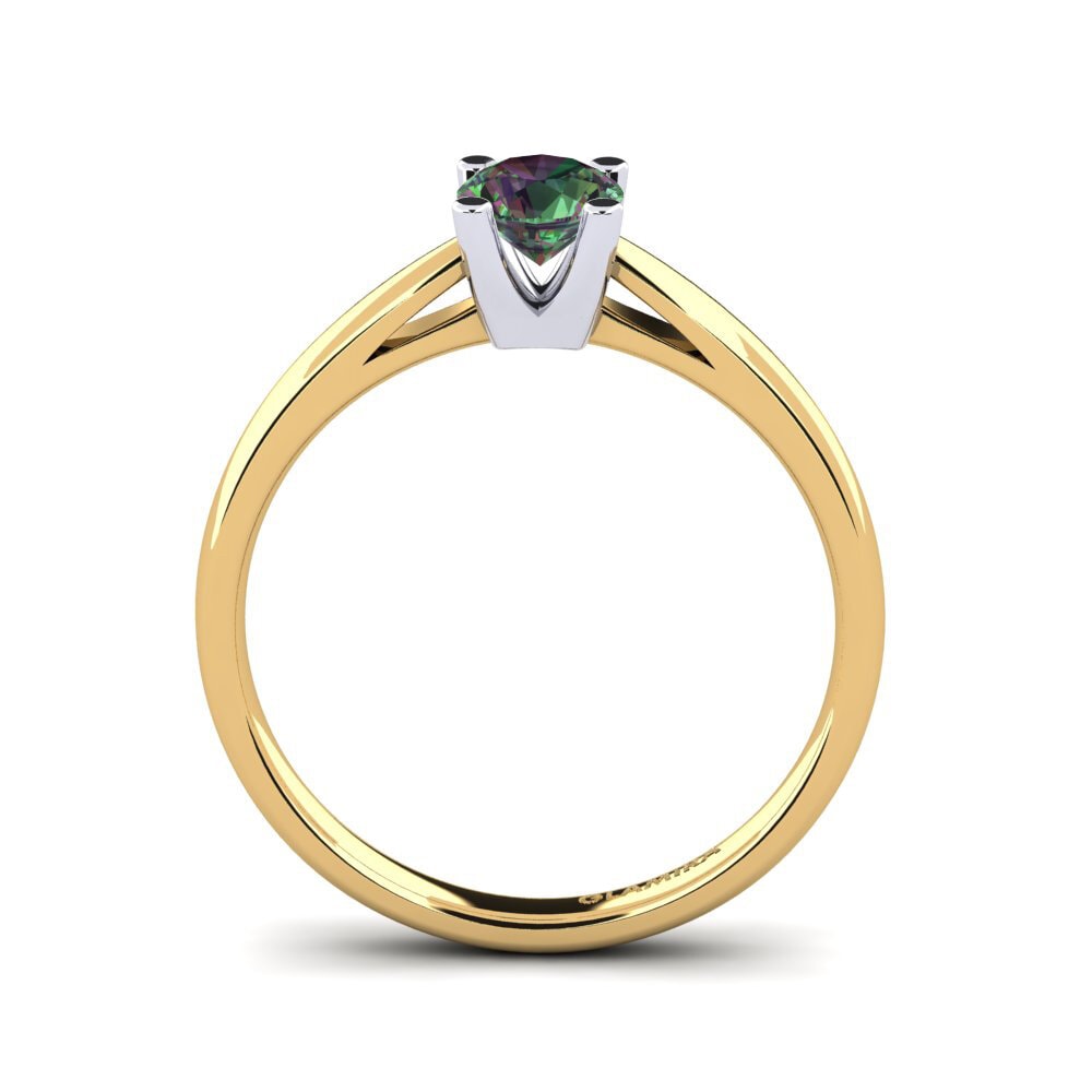 750 Gelb & Weißgold Mystic Topas Verlobungsring Grace 0.5crt