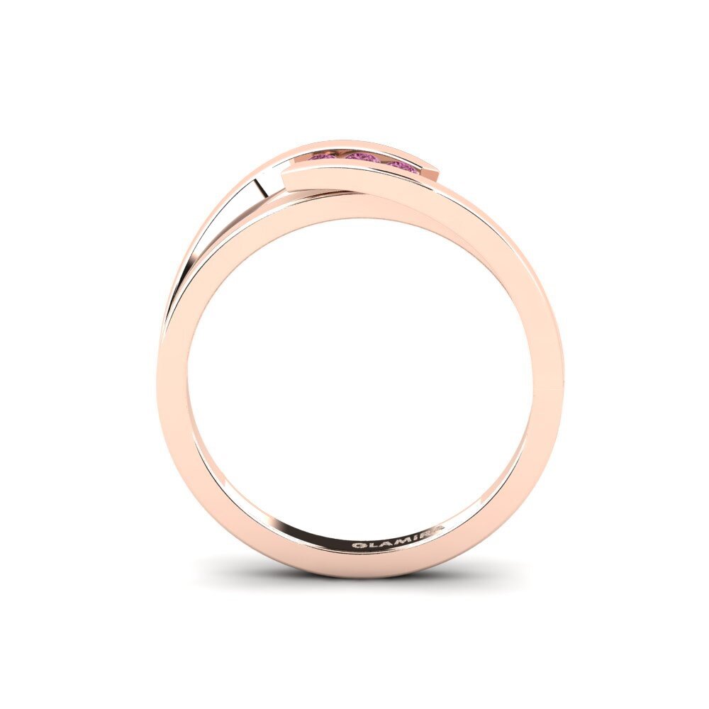 Granate Rhodolite Anillo de compromiso Gratia