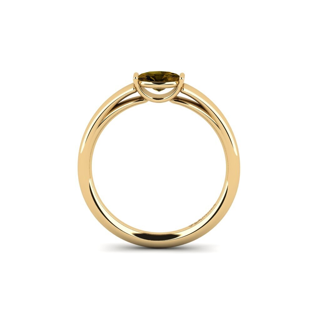 Circón Marrón Anillo de compromiso Harew
