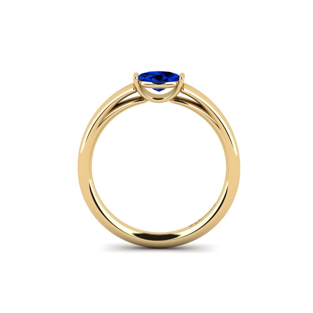 Safiro (Creado en Laboratorio) Anillo de compromiso Harew