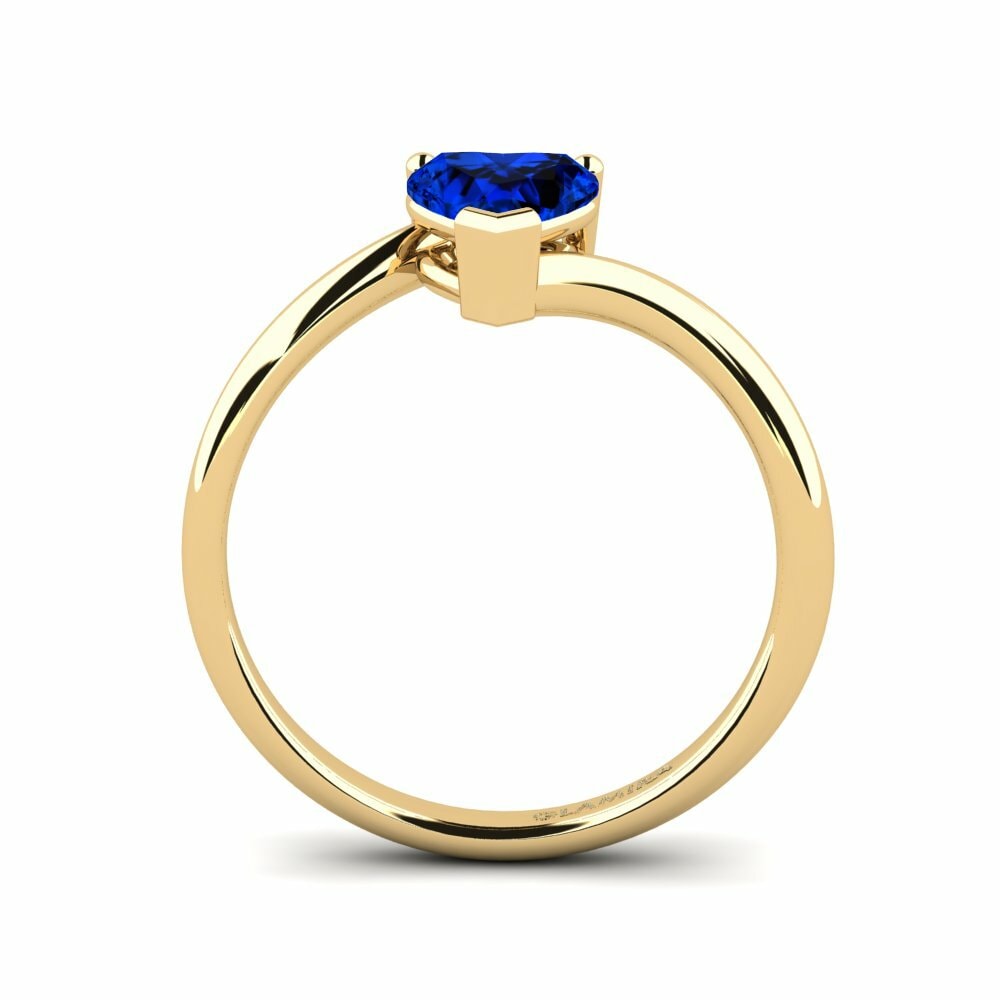 Safiro (Creado en Laboratorio) Anillo de compromiso Hearteye 6.0 mm