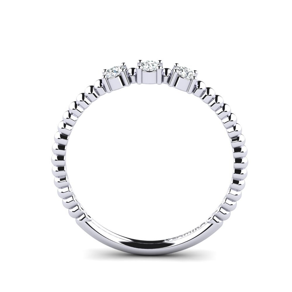 950 Platin Zirkonia Verlobungsring Huile