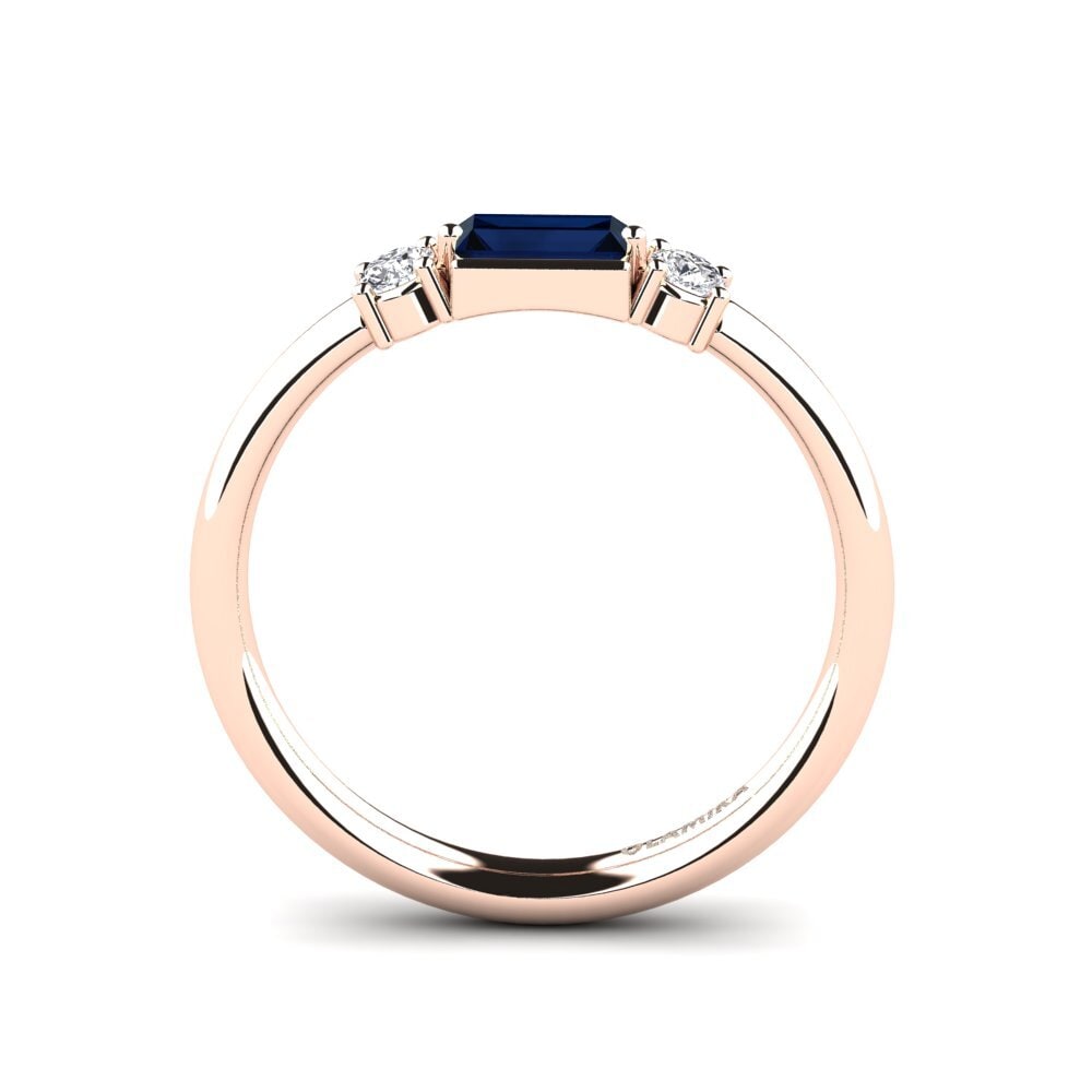 14ct Rose Gold Sapphire Women's Ring Jayendra