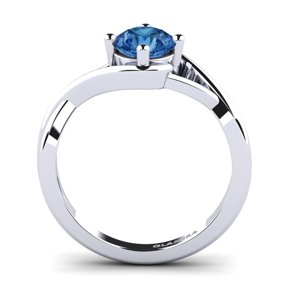 Circonita Azul Oscuro Anillo de compromiso Joy 1.0crt