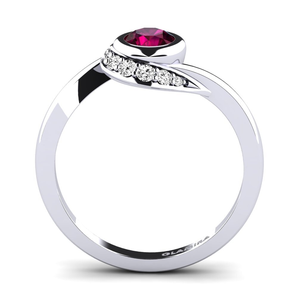 Granate Rhodolite Anillo de compromiso Joyce