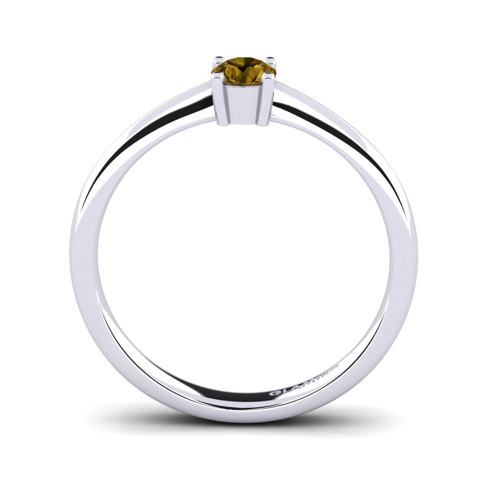 Zircão Castanha Anel de Noivado Julia 0.25crt