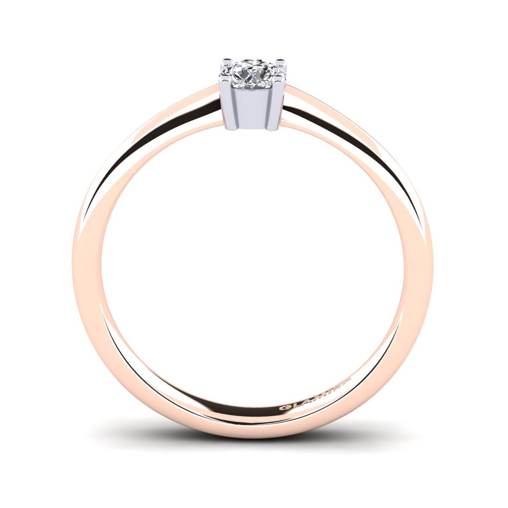585 Rot & Weißgold Verlobungsring Julia 0.25crt