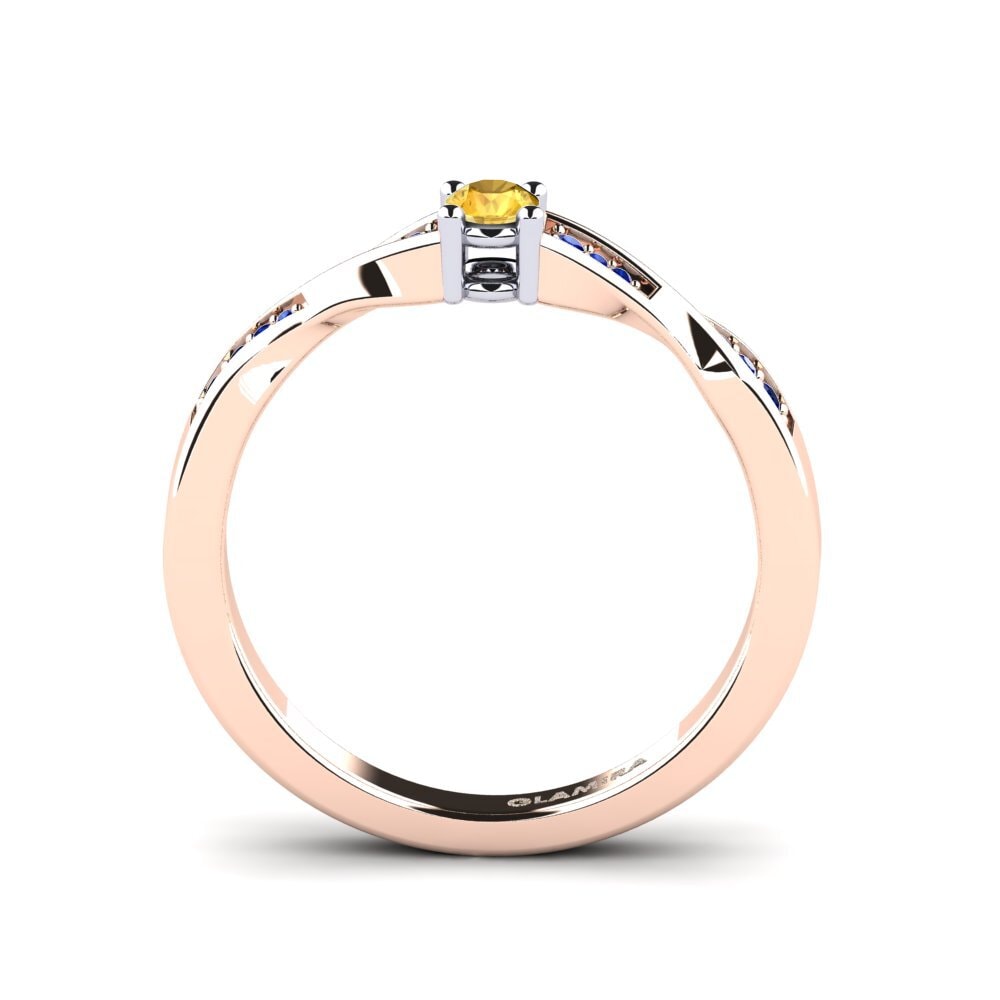14k Rose & White Gold Engagement Ring Kabena