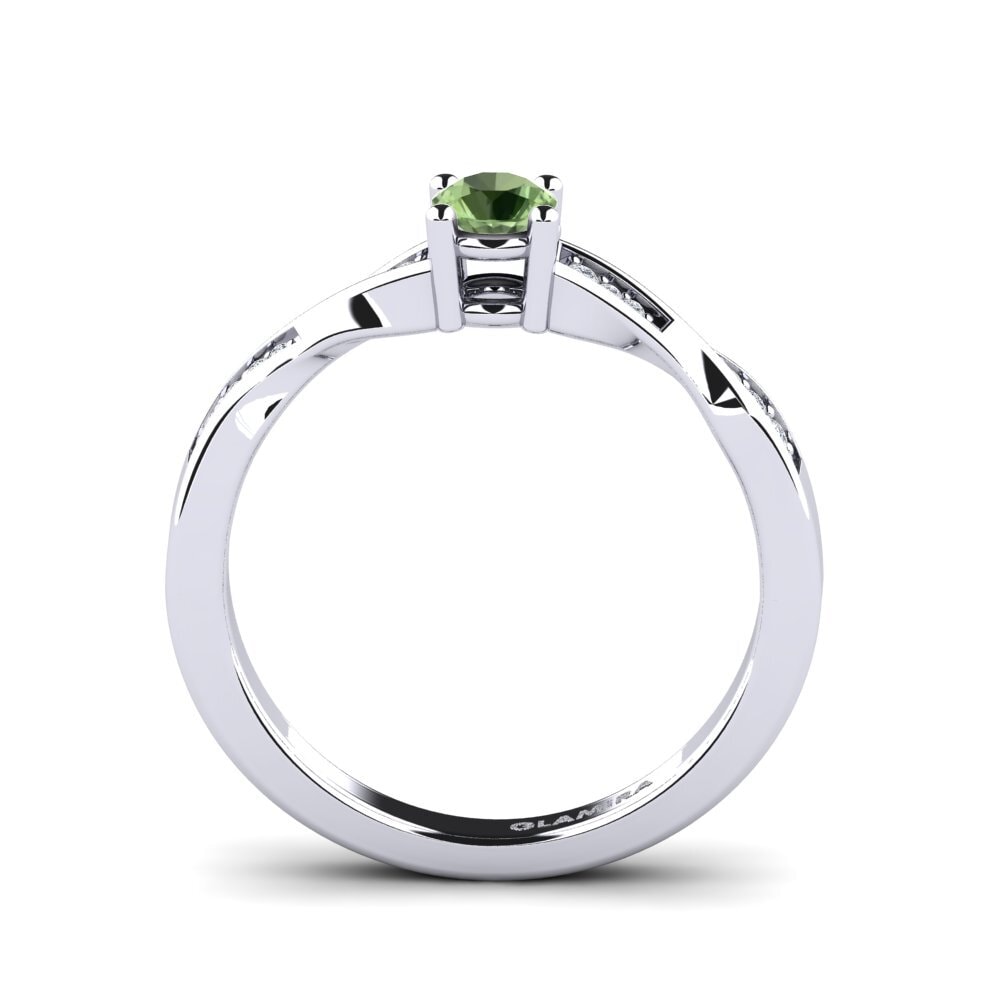 Green Sapphire Engagement Ring Kabena 0.25 crt