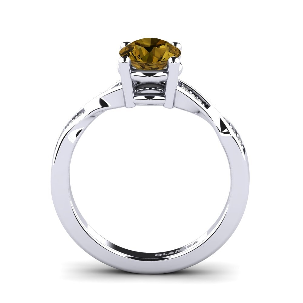 Circón Marrón Anillo de compromiso Kabena 1.0 crt