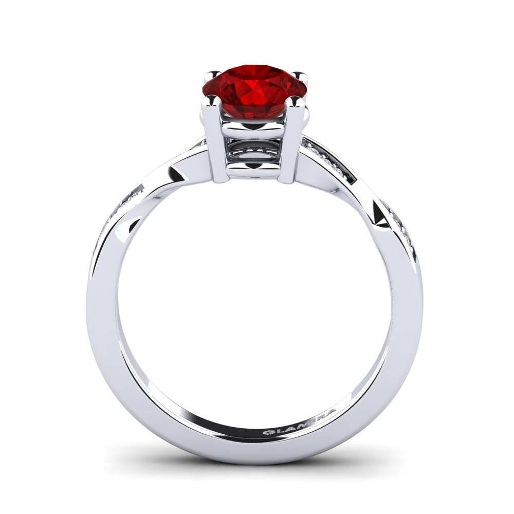 Ruby (Lab Created) Engagement Ring Kabena 1.0 crt