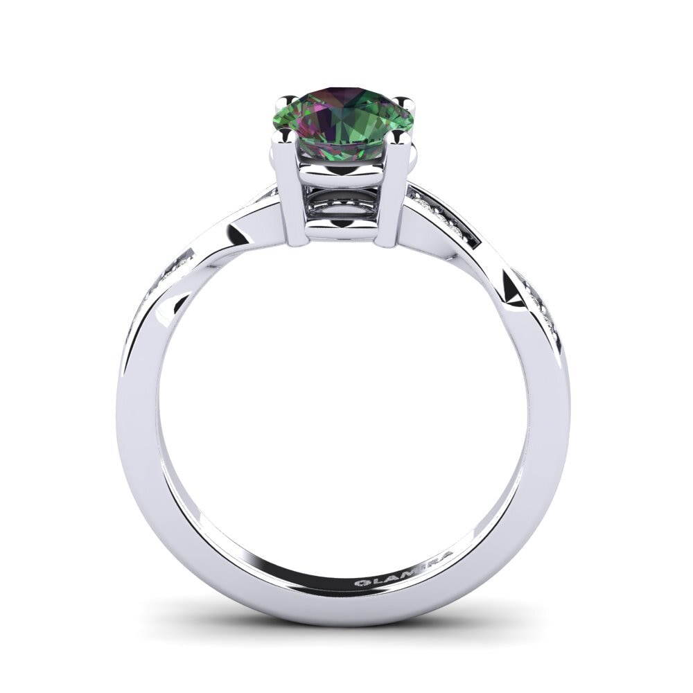 Topacio Místico Anillo de compromiso Kabena 1.0 crt