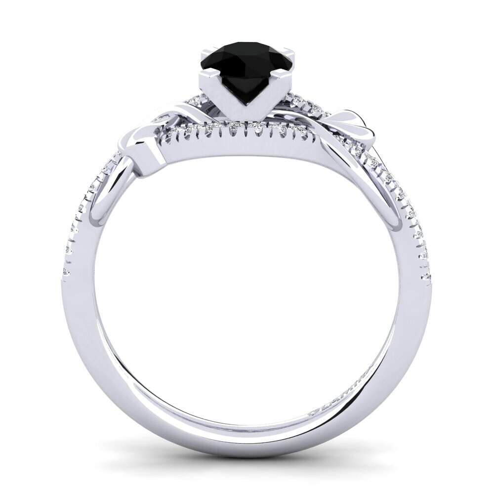 Black Onyx Engagement Ring Karlee