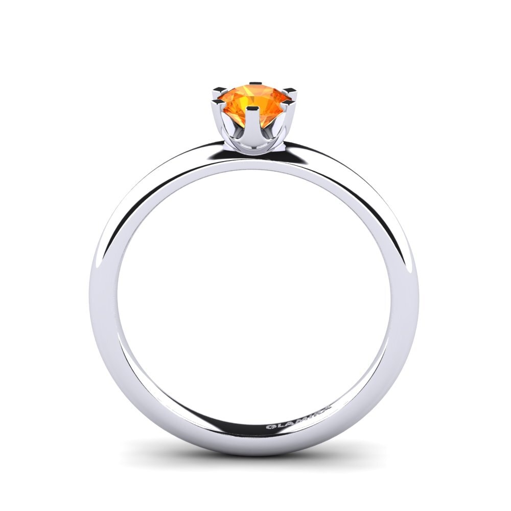Orange Sapphire Engagement Ring Katherina 0.5crt