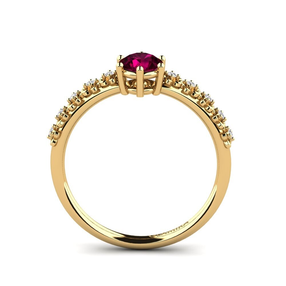 Rhodolite Garnet Engagement Ring Ladre