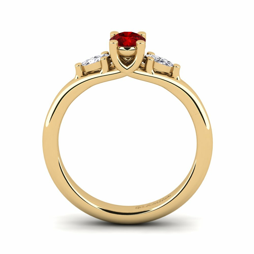 Ruby (Lab Created) Engagement Ring Leare