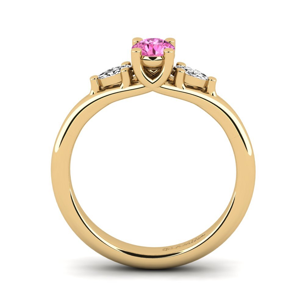 Pink Topaz Engagement Ring Leare