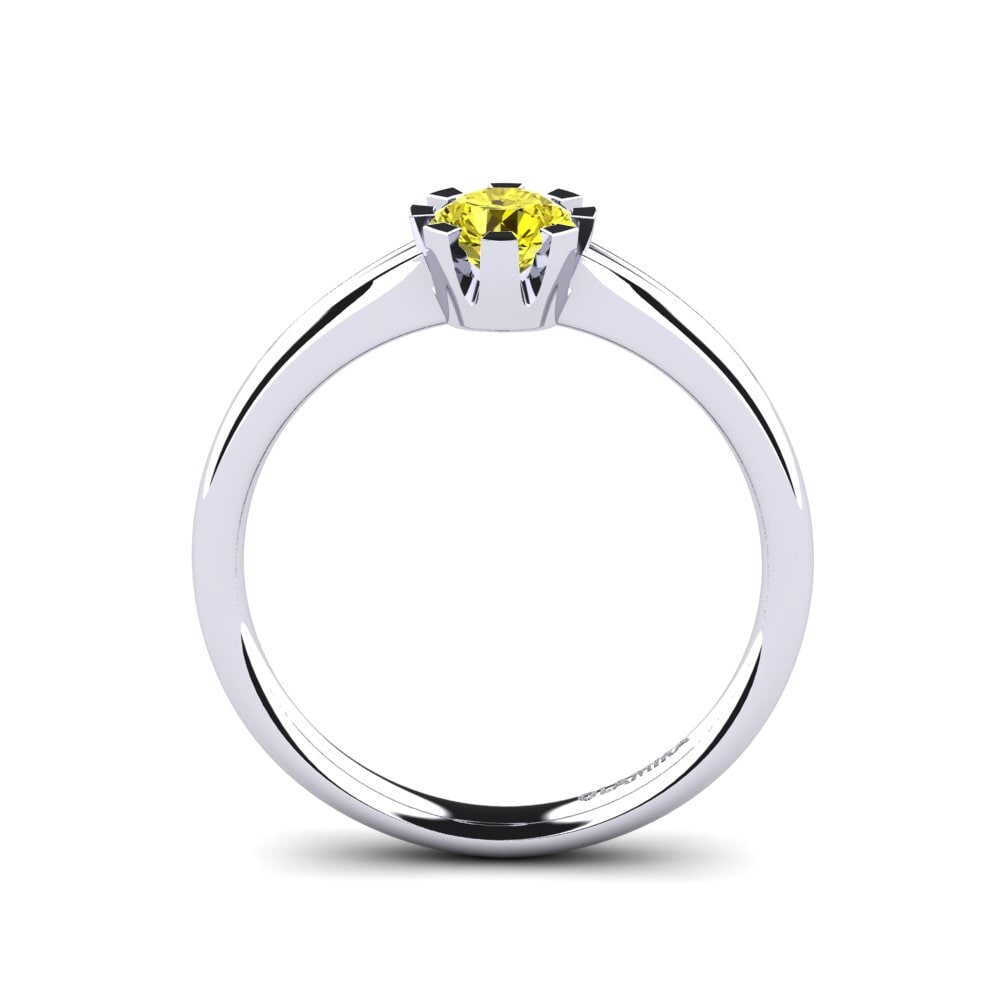 Diamante Amarillo Anillo de compromiso Linderoth 0.5 crt
